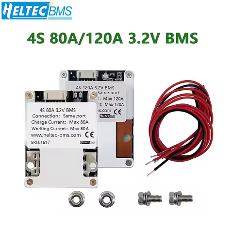 Heltec BMS 12V Lifepo4 BMS 4S 3.2V 40A/60A/80A/120A BMS LFP Battery Active Balance Intelligent Prote