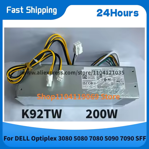 New For DELL Optiplex 3080 5080 7080 5090 7090 SFF 200W Power Supply PSU H200EBS-01 L200EBS-01 H200E