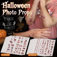 Halloween Bruise Temporary Tattoo Stickers 6-Pack Realistic Wound Makeup Props for Costume Parties