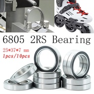 ○﹉6805 2RS Bearing 25*37*7 mm ( 10 PCS ) ABEC-1 Metric Thin Section 61805RS 6805 RS Ball Bearings 68