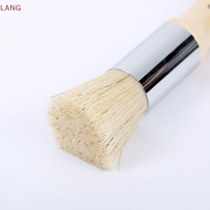 💖【Lowest price】LANG 3PCS Set Wooden Stencil Brush Chalk Paint Natural Pure Hog Bristle brush Round