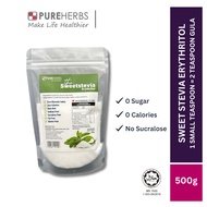 Sweet Stevia Erythritol 500g | Sugar-Free Natural Sweetener | Halal | 0 Calorie | Diabetic Friendly 