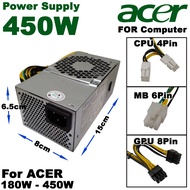 Power Supply For ACER 450W 50/60Hz FSP450-20TGBAB FRU ( ใช้แทน 180W 250W 400W ได้ )  4Pin+6Pin+8Pin 