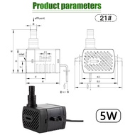 5W Water Pump Air Cooler SHARP Arus Ac Submersible Water Cooling Pump Pompa Air Mini Aquarium