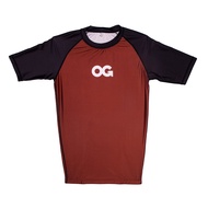 เสื้อรัชการ์ด OG Short Sleeve Rashguard (สีน้ำตาล)