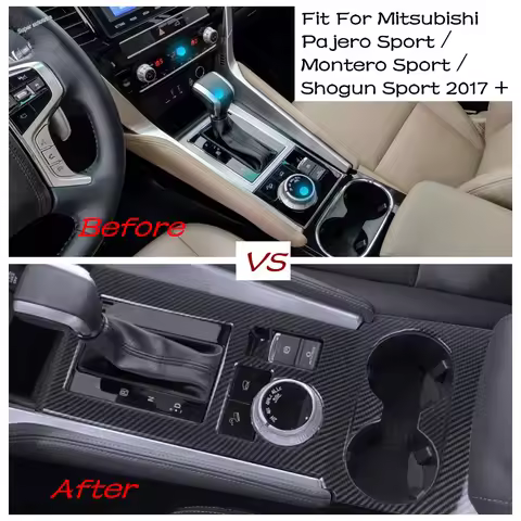 Lapetus Car Transmission Gear Shift Panel Cover Trim LHD For Mitsubishi Pajero Sport / Montero Sport