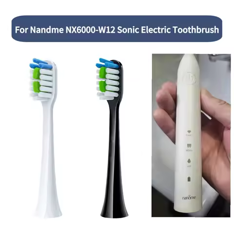 Replacement Toothbrush Heads For Nandme NX6000-W12 Sonic Electric Toothbrush Soft DuPont Bristles No