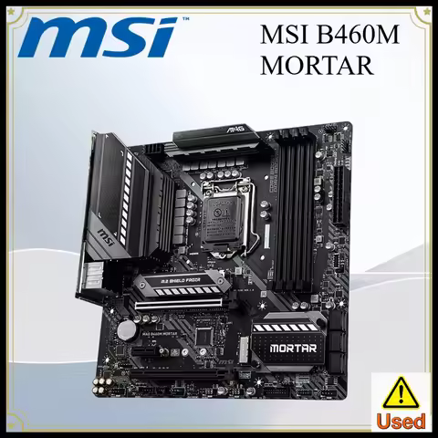 MSI B460M MORTAR Micro‑ATX Desktop Mainboard Intel B460 Chipset LGA1200 Socket M.2 Storage Slots DDR