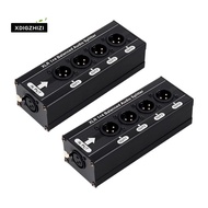 2PCS XLR Balanced Audio Splitter 1 in 4 Out XLR Audio Splitter XLR Audio Signal Splitter Box