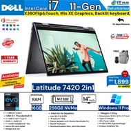 Dell Latitude 7420 TOUCH Core i7-1185G7 VPro, Corei5, 11Gen, 14"in FHD, WINS 11Pro, 16GBRAM-1TBSSD, 