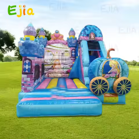 15ft/5m Large Custom Princess Girls Theme Inflatable Bounce House Trampoline Combo Jumping Castle Co