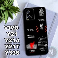 CC28 Flexible rubber softcase for Vivo Y21, Y21A, Y21T, Y33S Football Motif/case Vivo Y21/kesing Viv