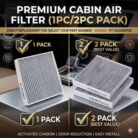 1/2PCS Cabin Air Filter 87139-58010 87139-0N010 for Corolla Camry RAV4 Highlander Activated Carbon A