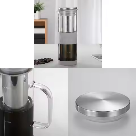 F19B Portable Cold Brew Coffee Machine 800ml Capacity Cold Brew Coffee Pots Heat Resistant Glass Cof