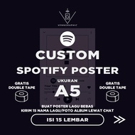 Spot Song Poster!Fy Custom Music (bebas 15/s 20 Songs) A5 Size 15/s 20 Sheets