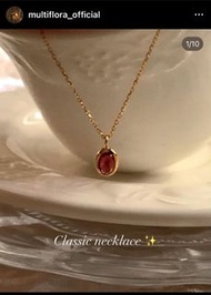 Multiflora Rose P23 Classic necklace (silver925)紅色+白色 兩條合售