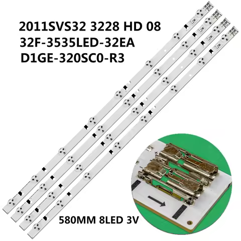 NEW 4PCS 8LEDs 580mm for UE32EH4030W UE32EH4000W LED backlight stirp 32H-3535LED-32EA BN96-24145A D1