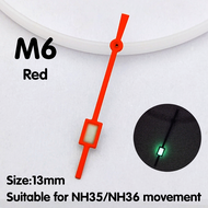 NH35 second hand watch second hand green luminous hands watch parts replacement parts small square s