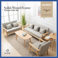 (Pre Order) DorNordic Modern Sofa Set 1+2+3 Seater Sofa Set with Sold Wood Frame | 3 Seater Sofa Set Sofas