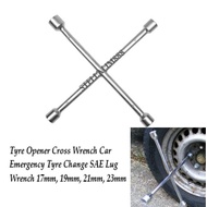 Tyre Opener Cross Wrench Car Emergency Tyre Wrench Nut 17,19,21,23