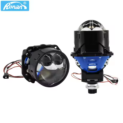 Ronan 2.5inch 150W Per Set Biled Dual Matrix Projector Lens 6000K for H1 H4 H7 9005/HB4 Car Headligh
