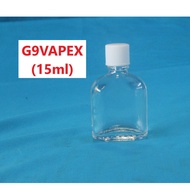 G9VAPEX GLASS BOTTLE (BOTOL KACA) (15ml) (1SET = 50 UNIT INSIDE)