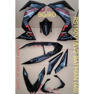 COVERSET HONDA RS 150 V1,V2 BATMAN EDITION (SIAP TAMPAL)