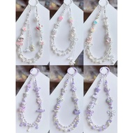 DIY On-Site Production Keychain Mobile Phone Bag Chain Cute Style Cute Particles Mobile Phone Hangin