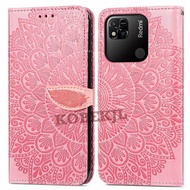 Flip Case Dompet Kulit PU Motif Bulu Cover Redmi 10A 9T Note 9 9S 9Pro