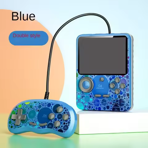 G6 Game Console 3.5 Inch Screen Handheld Portable Support 2 Players Video Gaming Machine for Kids