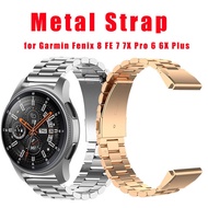 Metal Strap for Garmin Fenix 8 FE 7 7X Pro 6 6X Plus Stainless Steel Band for Garmin Enduro 3 Tactix