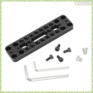 [J X Q K] Camera Baseplate Extension Long Cheese Plate with Multiple 1/4inch-20 Thread Holes for DLS