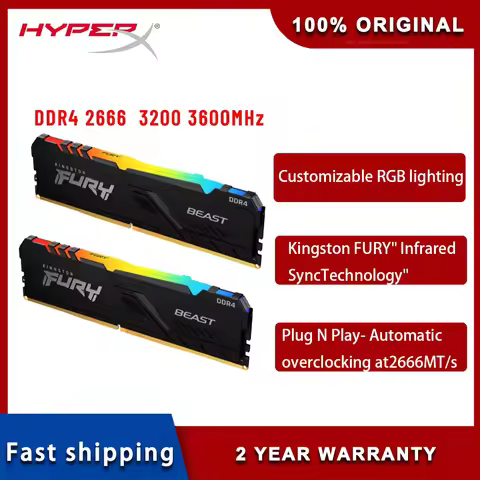 HyperX Beast RGB 8GB DDR4 Desktop Gaming Memory 3200MHz 2666MHz RAM DIMM XMP 16 PC4-21300 PC4-25600 