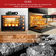 -Instant Read Food with 2 Detachable Wired ProbeCalibration Alarm Function