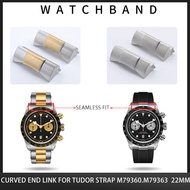 22mm Stainless Connection Watch Accessories Quality Curved End Link Replace For TUDOR Strap M79360.M79363 Stainless Steel Belt