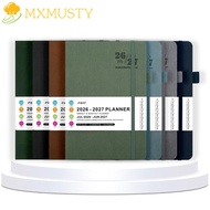 MXMUSTY 2026-2027 Schedule Book, Simple A5 Agenda Planner Notebook, Week Planner Convenient Multi Fu