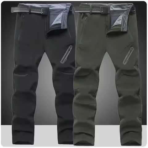 Big size 8XL 9XL Fleece Tactical Pants Men Military Softshell Hiking Camping Fishing Trekking Cargo 