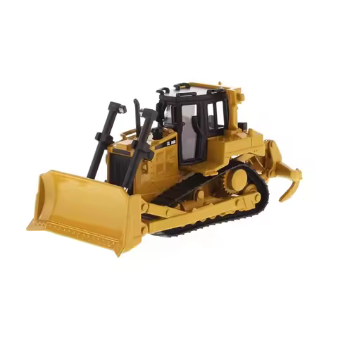 DM Diecast 1:64 Scale D6R Bulldozer Alloy Engineering Forklift Loading Model Collection Souvenir Orn