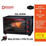 DESSINI 25L Electric Oven Toaster Baking Pizza with Rotisserie Rotating Roasted Chicken Tools Tray 2