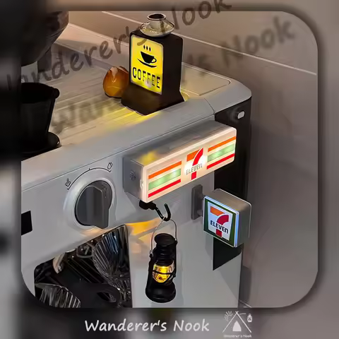 Internet-famous simple textured 711 fridge magnet glowing light box magnetable creative light displa