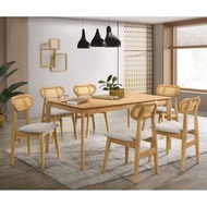 HADDEN DINING SET 6 SEATER /Rattan Meja Makan#6 Seater Dining Set/Dining Set/Rattan Dining Set/Ratta