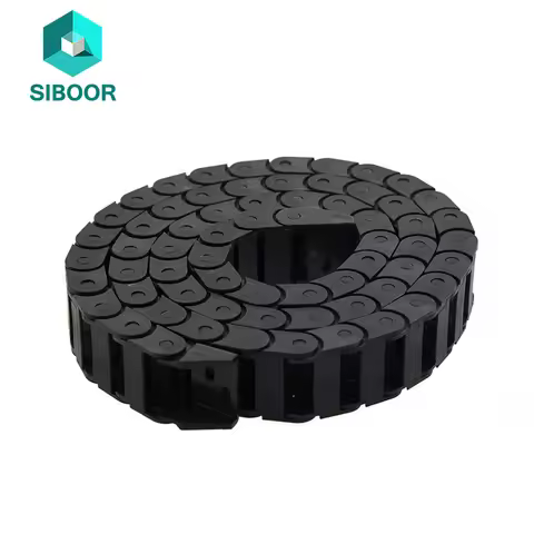 7x7MM 7x15MM 10X10/20/30/40MM L1000MM Cable Drag Chain Wire Carrier with End Connector for Laser Cut