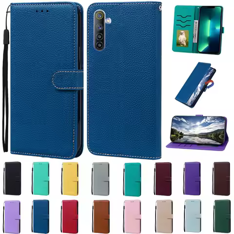 Shockproof Protective Wallet Flip Case For OPPO Realme 6s 6 Pro Magnetic Book Case For Funda Realme 