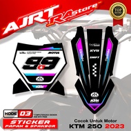 Decal Racing KTM 250 2023 Front Fender + Number Plate | Free Add Name Number