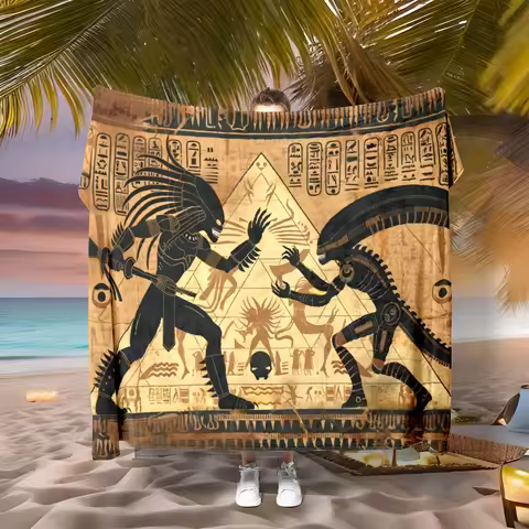 1pc Science fiction themed blanket, four season universal car nap camping multifunctional blanket, 2