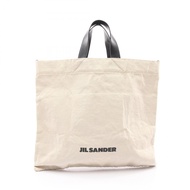 【二手】Jil JIL SANDER手提包，扁平購物袋，方形，米色帆布皮革，扁平購物袋，方形手提包，女士