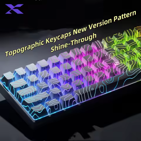 XVX Topographic Keycaps New Version Pattern Shine-Through OEM Profile IMD-Tech Keycap Set Side Print