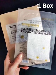 100% Authentic with QRcode Seegreen 富勒烯蛋白灯泡肌面膜 Fullerene Protein Fluorescent Mask 4pcs/box V脸提拉紧致补水保
