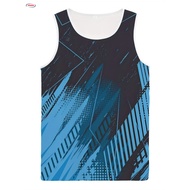 Black Blue Grunge Diagonal Geometric Sleeveless Tank Top