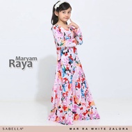 KIDS JUBAH RUFFLE KEMBANG MARYAM fr SABELLA WHITE ZALORA SAIZ ANAK SAIZ M 2-3y ( 2 ) / 4-5y ( 4 ) / 